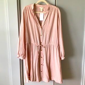 H&M Beautiful Linen Dress NWT size large.